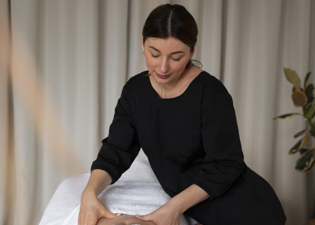 Massage therapy session